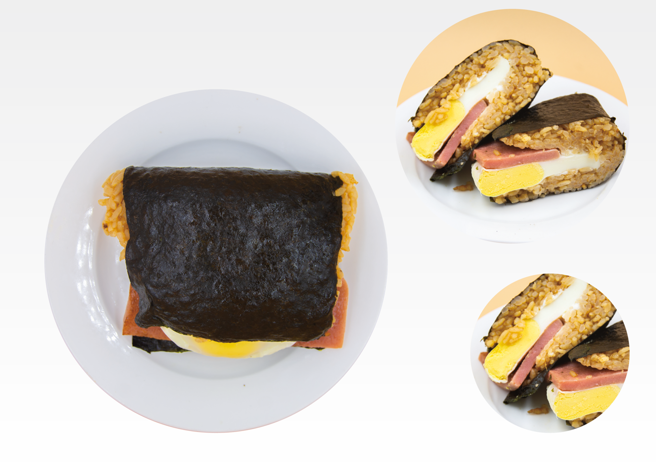 大口飯團(tuán)（午餐肉煎蛋）